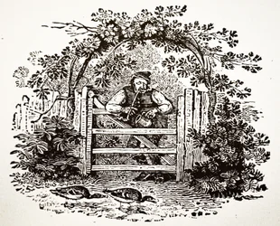 Plattelander die een kerkwarden rookt, 1804